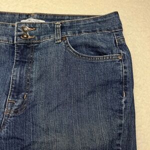 Bandolino Blu Jeans Womens 14 Blue Arianna Bootcut Dark Wash Stretch Denim